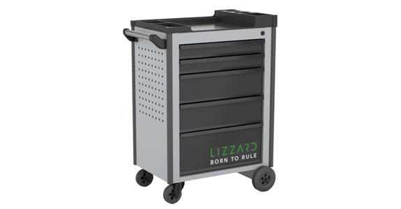 Workshop trolley 5 drawers HxWxD 925 x 645 x 425 mm, RAL7035/7016