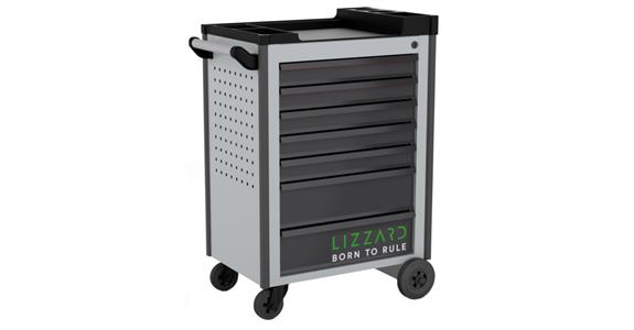 Workshop trolley 7 drawers HxWxD 925 x 645 x 425 mm, RAL7035/7016