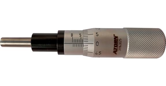 ATORN micrometer head, measuring range 0-5 mm R=3