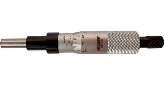 ATORN micrometer head with non-rotating spindle, measuring range 0-25 mm