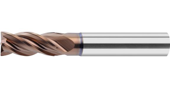 Solid carbide HPC end mill INOX Duocon-coated Z4 HA shaft long dia. 16 mm