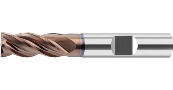 Solid carbide HPC end mill INOX Duocon-coated Z4 HB shaft long dia. 10 mm