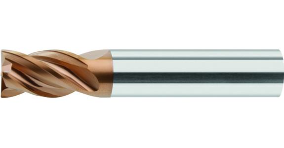 Solid carbide HPC end mill INOX Duocon-coated Z4 HA shaft dia. 10 mm