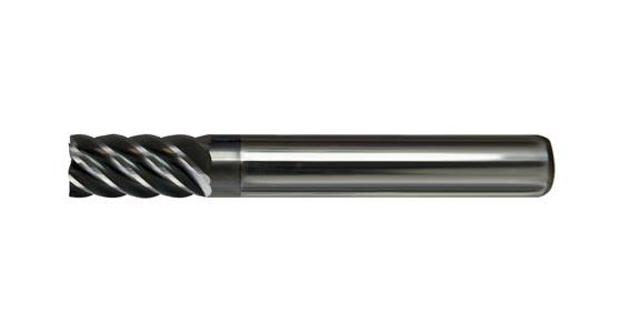 VHM-Mehrzahnfräser lang TiAlN-beschichtet 45° HA Z6 Ø12mm