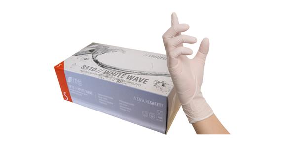 Nitril-Einmalhandschuh White Wave 8310 Box = 100 Stück Gr. S 