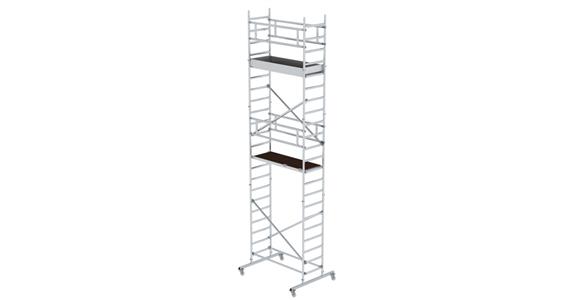 Alu. mobile scaffolding, scaff. sz 1.80x0.75m plat. hght 5.20m scaff. hght 6.20m