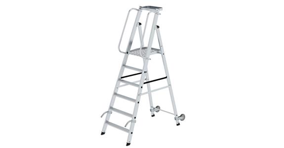 Platform ladder 6 steps including platform platform height 1.37 m