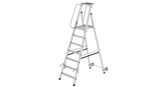 Platform ladder 7 steps including platform platform height 1.60 m