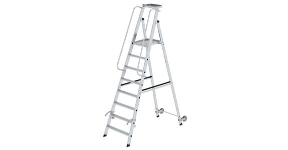 Platform ladder 8 steps including platform platform height 1.84 m