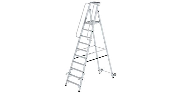 Platform ladder 10 steps including platform platform height 2.30 m
