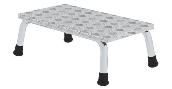 Aluminium working platform rigid, 1 step, working H 2.20 m platform H 0.20 m