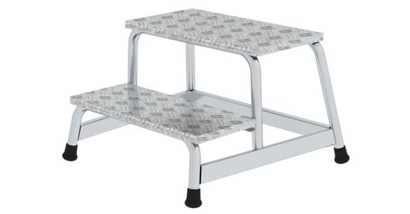 Aluminium working platform rigid, 2 steps working H 2.40 m platform H 0.40 m