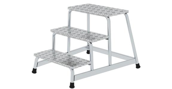 Aluminium working platform rigid, 3 steps working H 2.60 m platform H 0.60 m