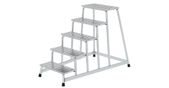 Aluminium working platform rigid, 5 steps working H 3.00 m platform H 1.00 m