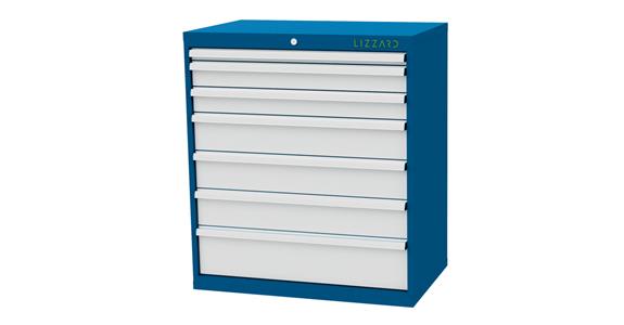 Lizzard Schubladenschrank 7 Schubladen B900xT575xH1020mm RAL5012/7035