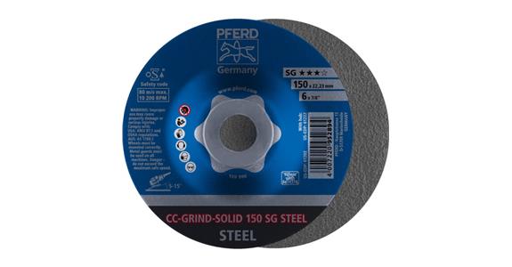 Schleifscheibe CC-GRIND SOLID CO-COOL SG STEEL 150x22,23 mm