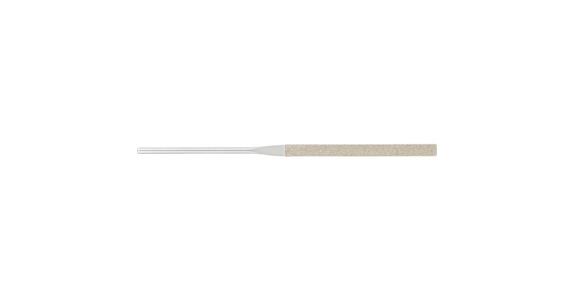 Diamond needle file, flat with round edges, D126 medium, L=140mm, shank dia. 3mm