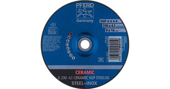 Schruppscheibe SG STEELOX CERAMIC E 230x4,1x22,23 mm