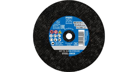 Klein-Trennscheibe SG STEELOX gerade EHT 76x0,8x6 mm