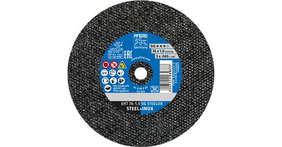 Klein-Trennscheibe SG STEELOX gerade EHT 76x1,0x6 mm