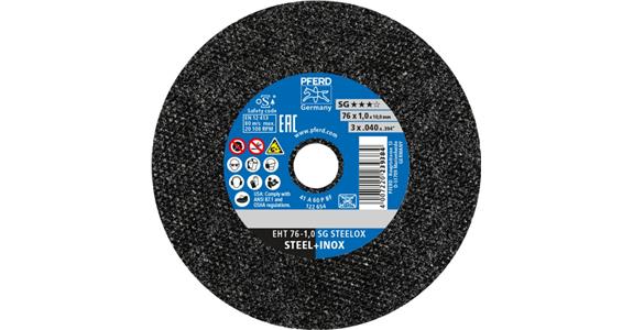 Klein-Trennscheibe SG STEELOX gerade EHT 76x1,0x10 mm