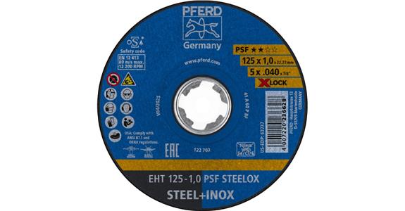 Trennscheibe PSF STEELOX gerade EHT 125x1,0 mm X-LOCK