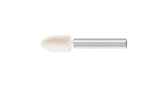 Filcowy trzpień polerski PFERD, stożek ostry 10x18 mm, średnica trzpienia 6 mm