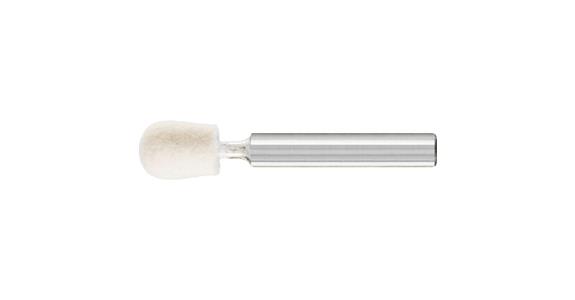Felt polishing point teardrop shank dia. 6mm head dia. x length 10x14mm