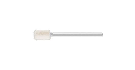 Felt polishing point cylindrical shank dia. 3mm head dia.x length 6x10mm