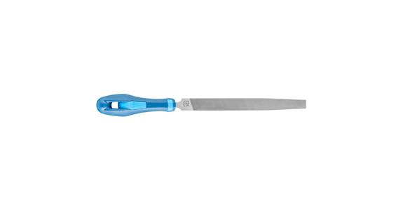 Werkstattfeile mit Heft Flachspitz 150mm Hieb 2 univer. Schruppen / Schlichten
