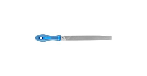 Werkstattfeile mit Heft Flachspitz 250mm Hieb 2 univer. Schruppen / Schlichten