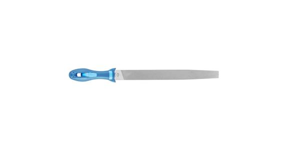 Werkstattfeile mit Heft Flachspitz 300mm Hieb 2 univer. Schruppen / Schlichten