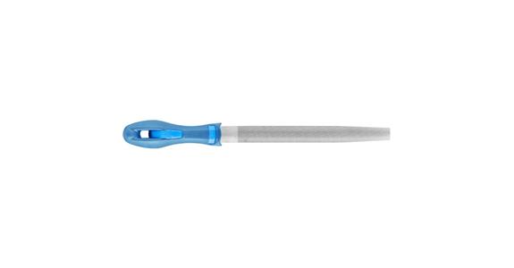Werkstattfeile mit Heft Halbrund-Spitz 200mm Hieb 2 univer. Schruppen / Schlichten