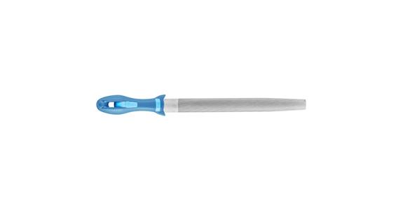 Werkstattfeile mit Heft Halbrund-Spitz 300mm Hieb 2 univer. Schruppen / Schlichten
