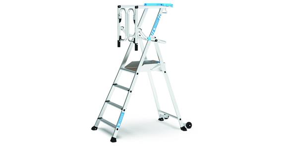 Plattformleiter ZAP Safemaster Max S 4 Stufen inkl. Plattform Arbeitshöhe 2,95 m
