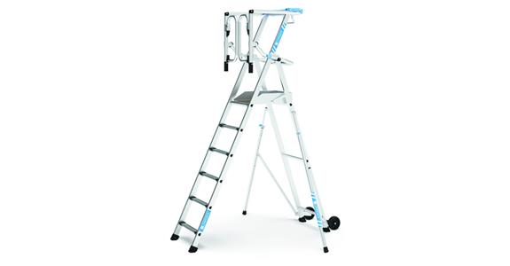 Plattformleiter ZAP Safemaster Max S 6 Stufen inkl. Plattform Arbeitshöhe 3,45 m