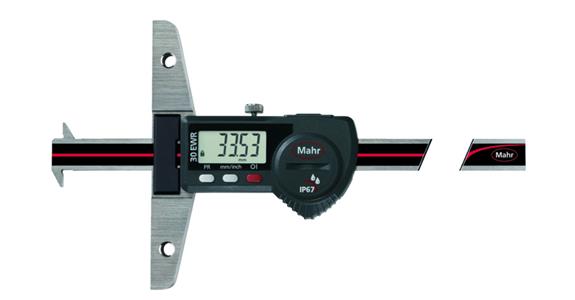 Digitaler Tiefenmessschieber 0-300mm mit Doppelhaken, IP67, EWR mit DA