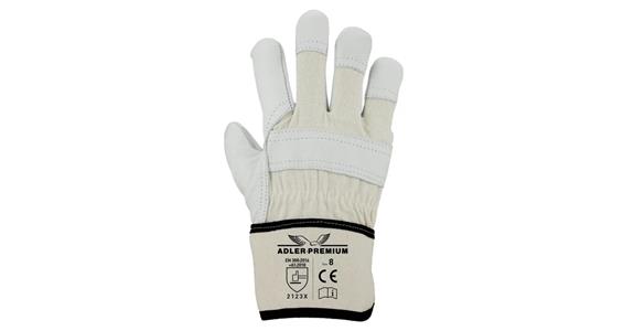 Cow grain leather glove Adler Premium PU = 12 pairs size 8