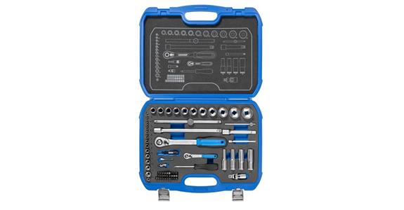 Steckschlüsselsatz 1/2Z+1/4Z im Koffer