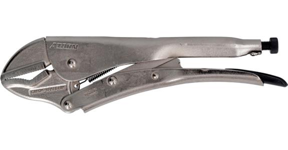 ATORN locking pliers 300 mm with longitudinal groove and prism